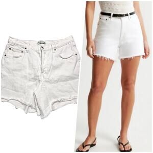 Abercrombie & Fitch White Jean Shorts